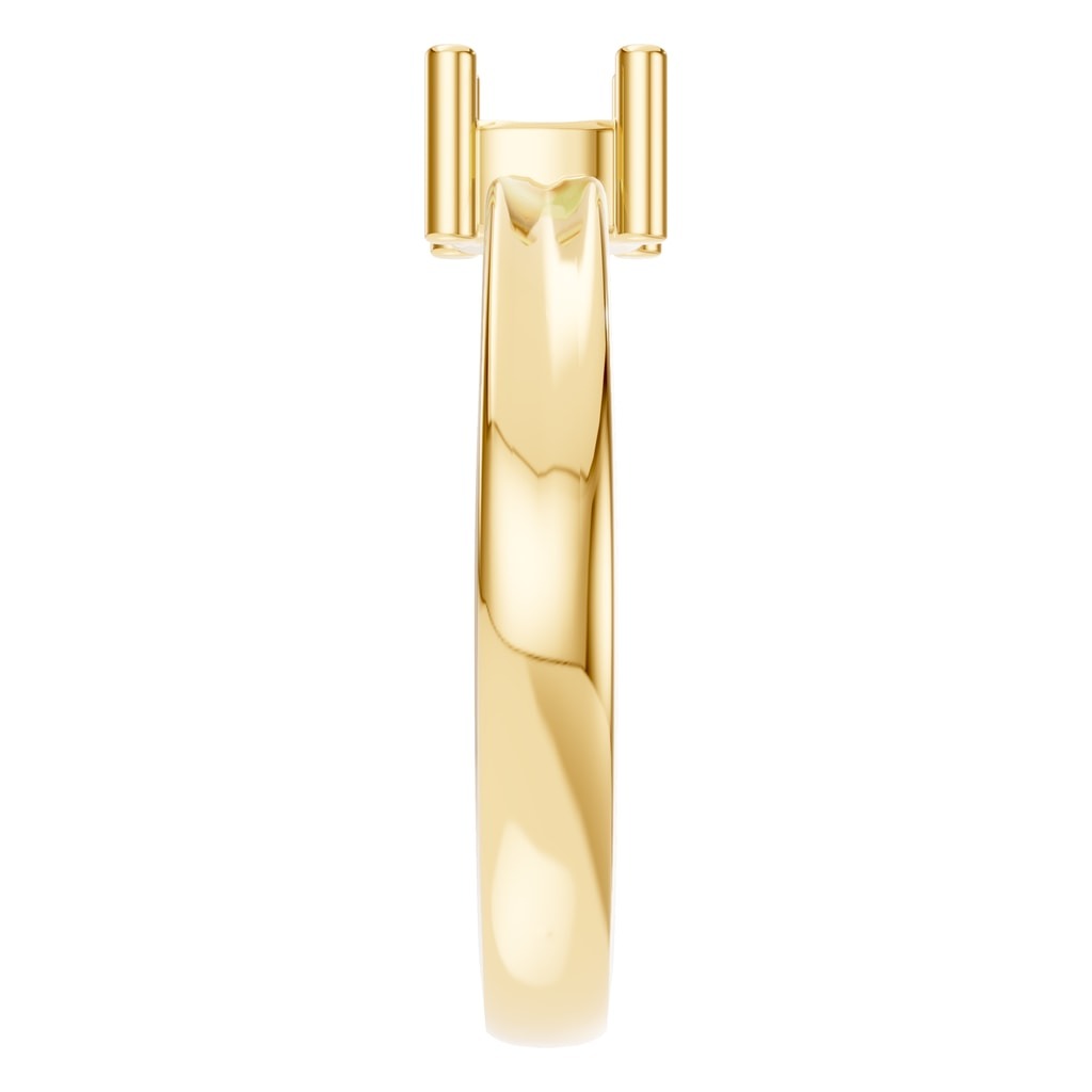 RI-9975 Yellow Gold Ring UNSET - Side View