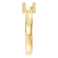 RI-9975 Yellow Gold Ring UNSET - Side View