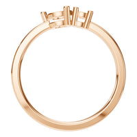 RI-9981 Rose Gold Ring UNSET - Top View