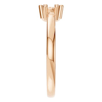 RI-9981 Rose Gold Ring UNSET - Side View