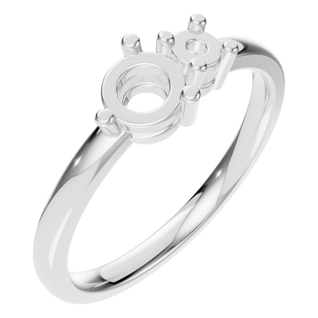 RI-9981 White Gold Ring UNSET - Main View