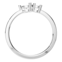 RI-9981 White Gold Ring UNSET - Top View