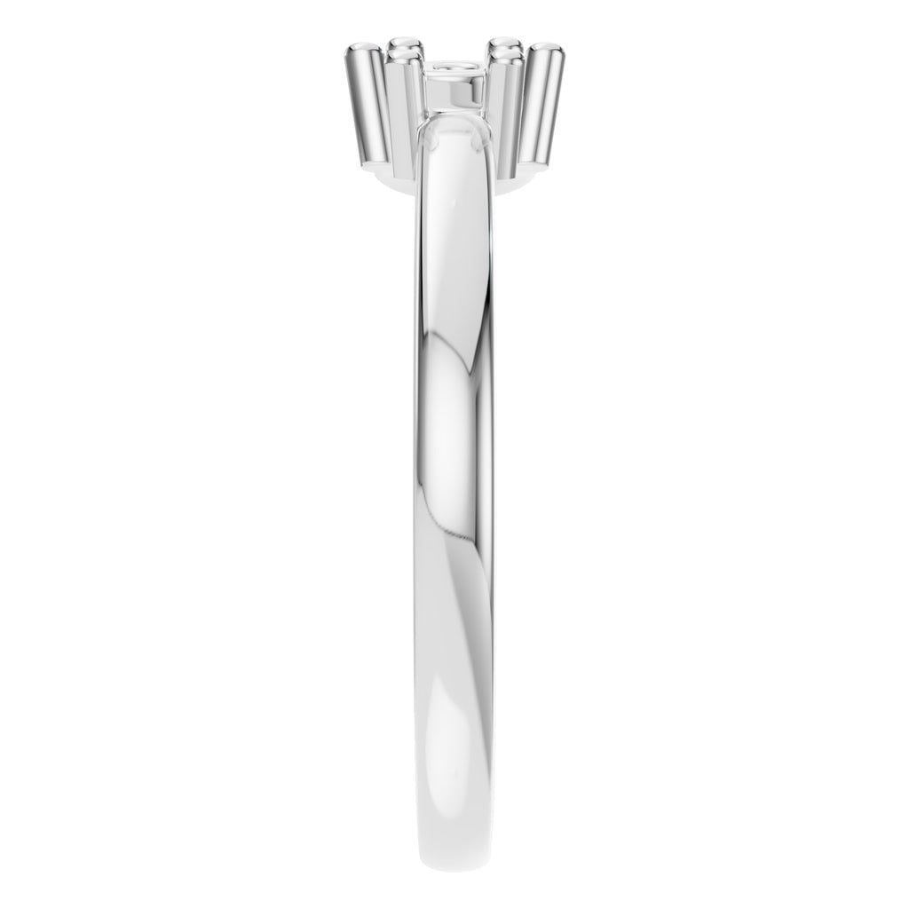 RI-9981 White Gold Ring UNSET - Side View