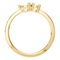 RI-9981 Yellow Gold Ring UNSET - Top View