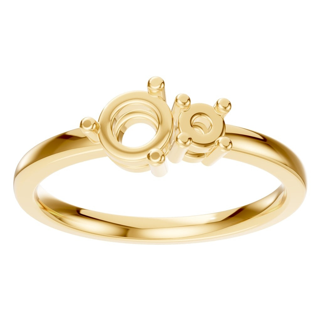 RI-9981 Yellow Gold Ring UNSET - Front View