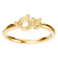 RI-9981 Yellow Gold Ring UNSET - Front View