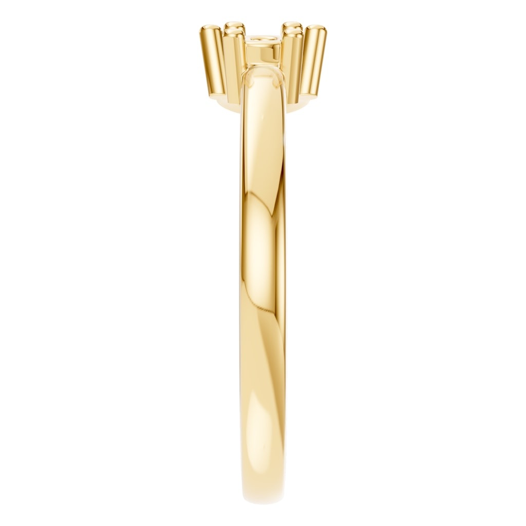 RI-9981 Yellow Gold Ring UNSET - Side View
