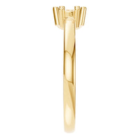 RI-9981 Yellow Gold Ring UNSET - Side View