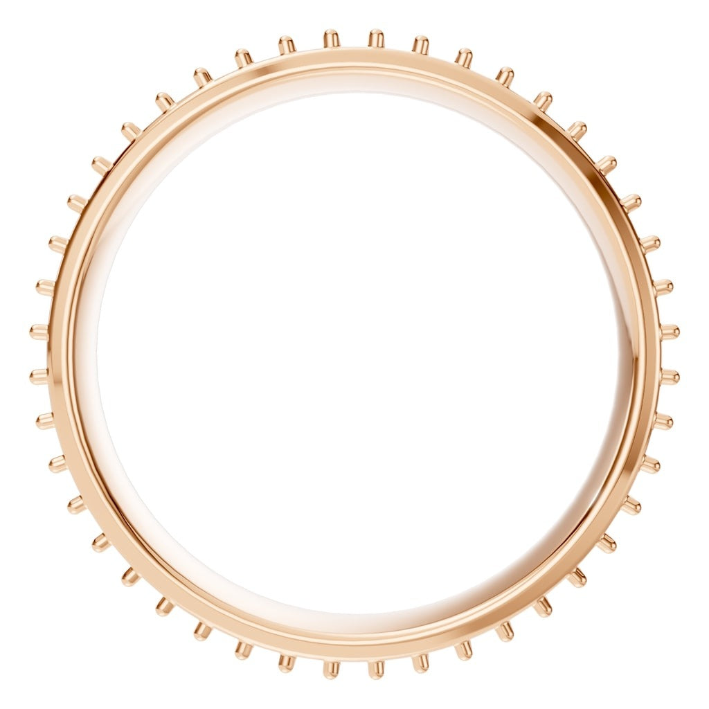 RI-9982 Rose Gold Ring UNSET - Top View