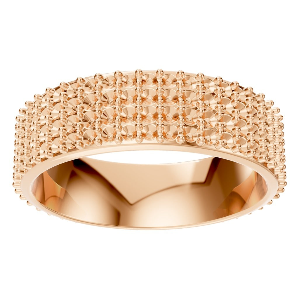 RI-9982 Rose Gold Ring UNSET - Front View