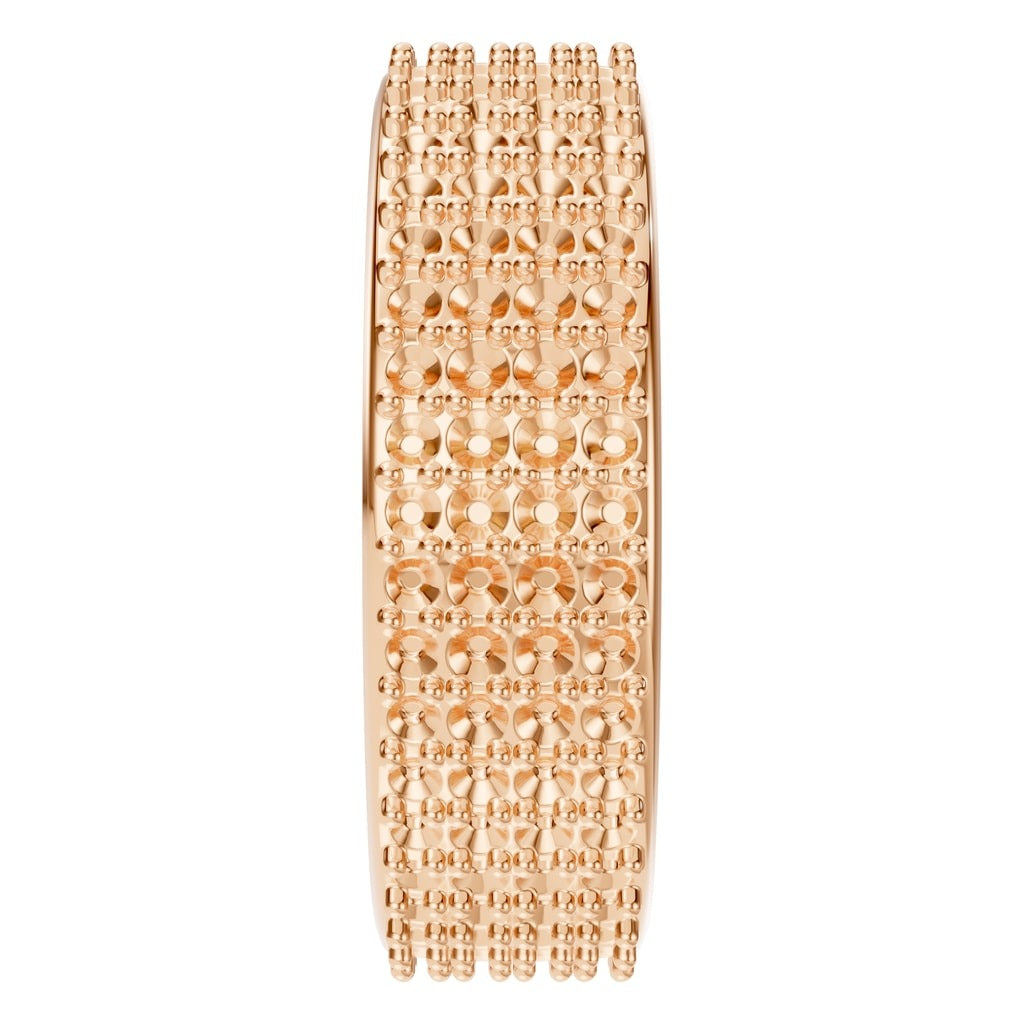 RI-9982 Rose Gold Ring UNSET - Side View