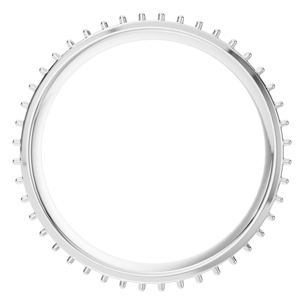 RI-9982 White Gold Ring UNSET - Top View