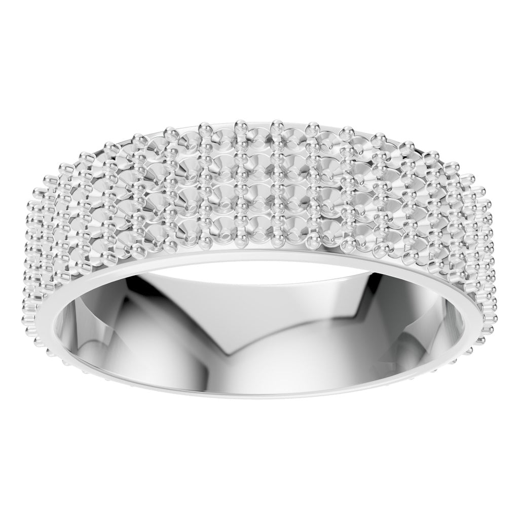 RI-9982 White Gold Ring UNSET - Front View
