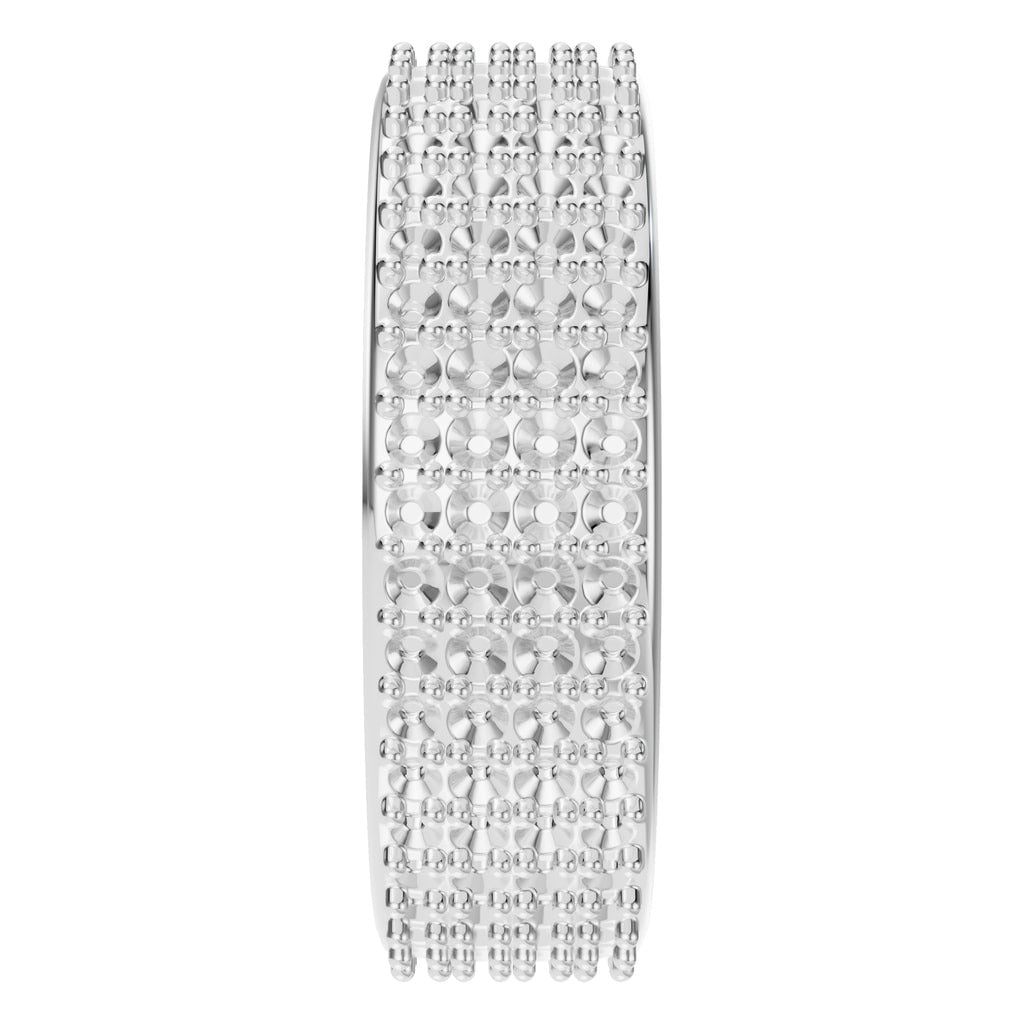 RI-9982 White Gold Ring UNSET - Side View
