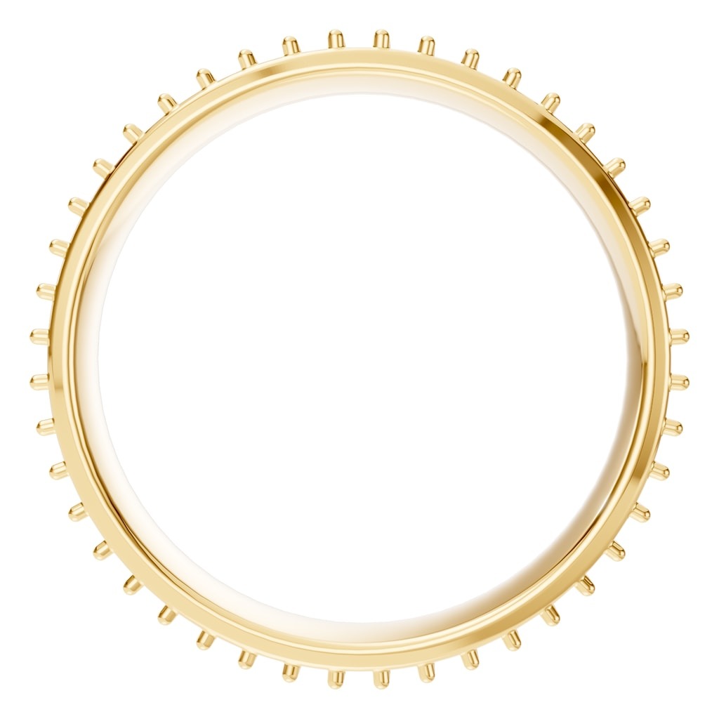 RI-9982 Yellow Gold Ring UNSET - Top View