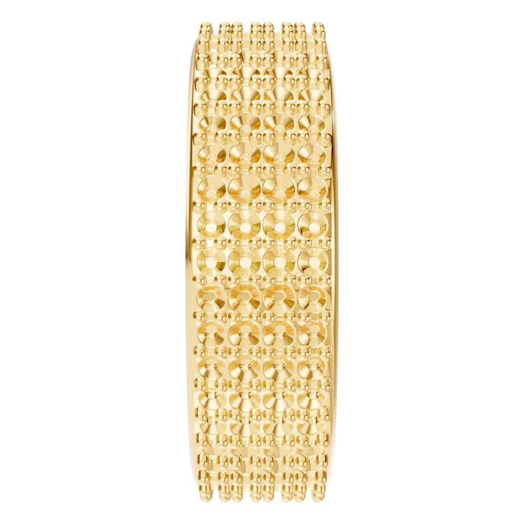 RI-9982 Yellow Gold Ring UNSET - Side View
