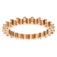 RI-9983 Rose Gold Ring UNSET - Front View