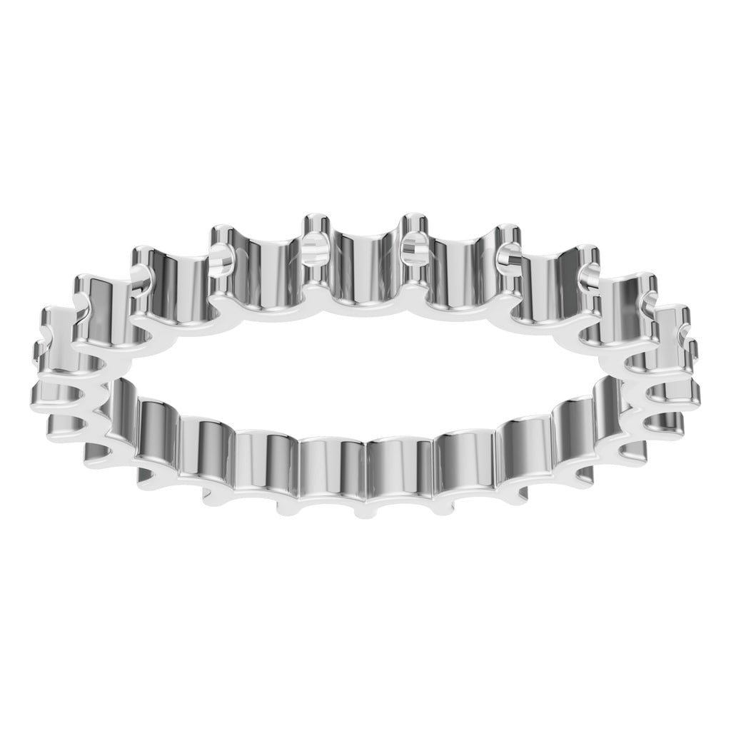 RI-9983 White Gold Ring UNSET - Front View
