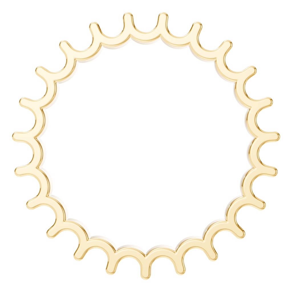 RI-9983 Yellow Gold Ring UNSET - Top View
