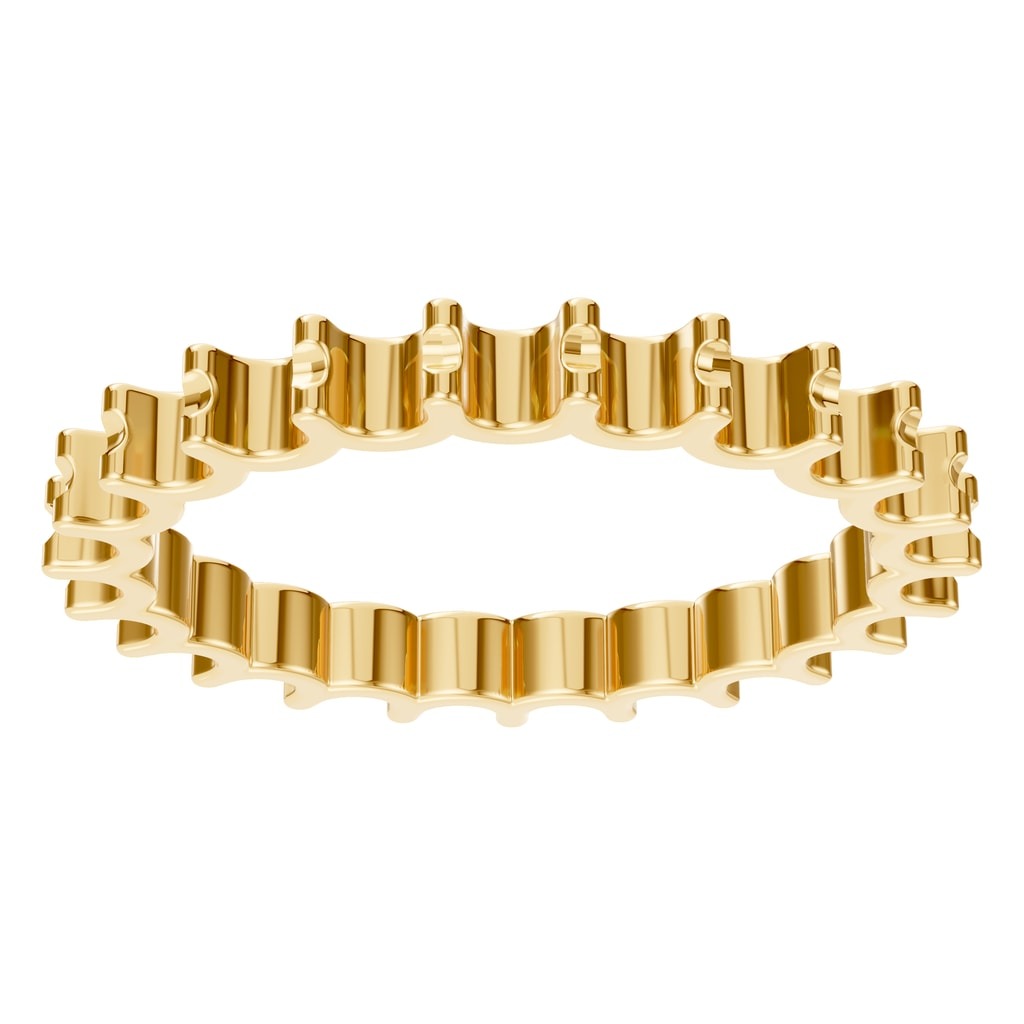 RI-9983 Yellow Gold Ring UNSET - Front View