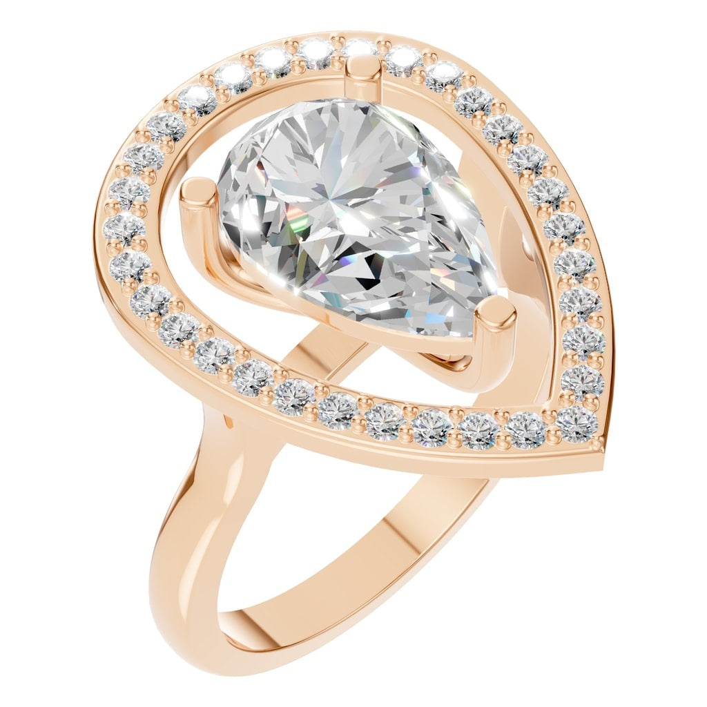 RI-9984 Rose Gold Ring SET - Main View