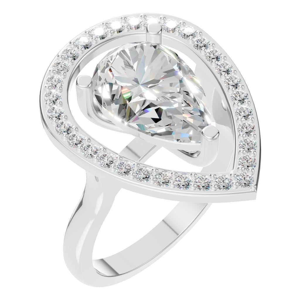 RI-9984 White Gold Ring SET - Main View