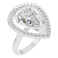RI-9984 White Gold Ring SET - Main View