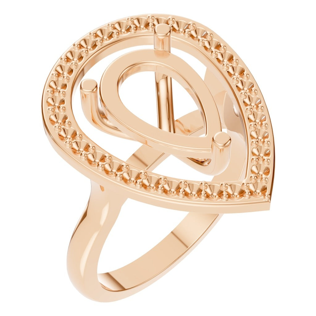 RI-9984 Rose Gold Ring UNSET - Main View