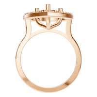 RI-9984 Rose Gold Ring UNSET - Top View