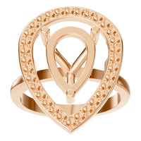 RI-9984 Rose Gold Ring UNSET - Front View