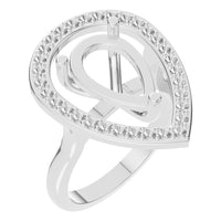 RI-9984 White Gold Ring UNSET - Main View