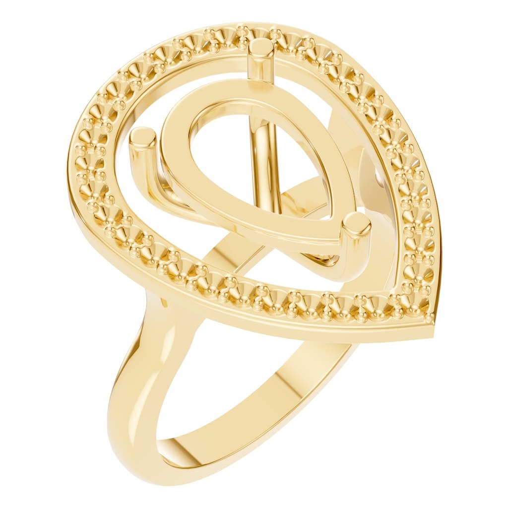RI-9984 Yellow Gold Ring UNSET - Main View