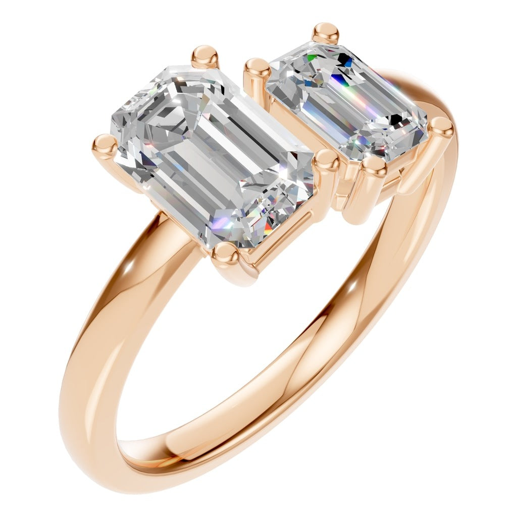 RI-9985 Rose Gold Ring SET - Main View