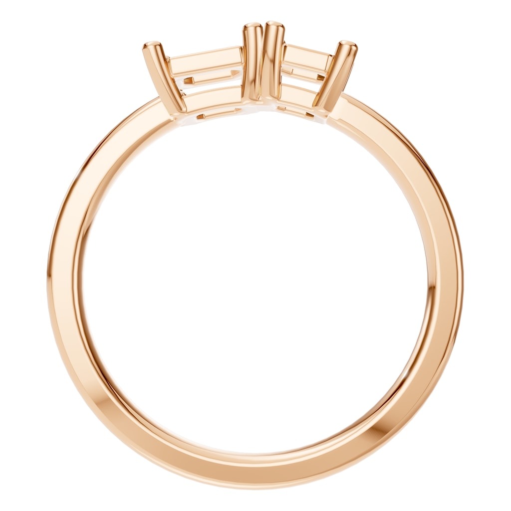 RI-9985 Rose Gold Ring UNSET - Top View