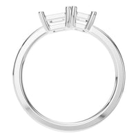 RI-9985 White Gold Ring UNSET - Top View