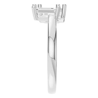RI-9985 White Gold Ring UNSET - Side View