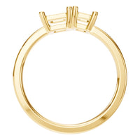 RI-9985 Yellow Gold Ring UNSET - Top View