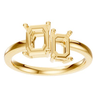 RI-9985 Yellow Gold Ring UNSET - Front View