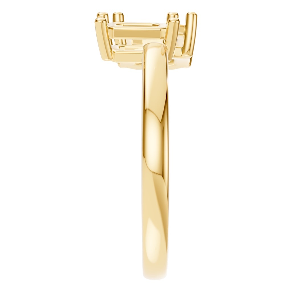 RI-9985 Yellow Gold Ring UNSET - Side View