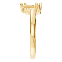 RI-9985 Yellow Gold Ring UNSET - Side View