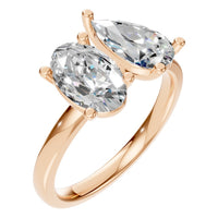 RI-9986 Rose Gold Ring SET - Main View