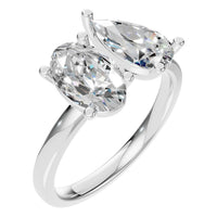 RI-9986 White Gold Ring SET - Main View
