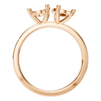 RI-9986 Rose Gold Ring UNSET - Top View