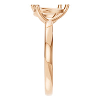 RI-9986 Rose Gold Ring UNSET - Side View