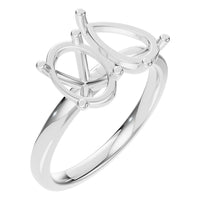 RI-9986 White Gold Ring UNSET - Main View