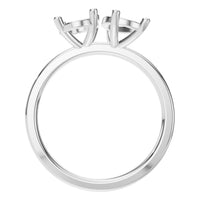 RI-9986 White Gold Ring UNSET - Top View