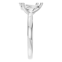 RI-9986 White Gold Ring UNSET - Side View