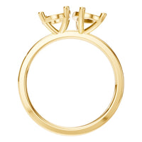RI-9986 Yellow Gold Ring UNSET - Top View