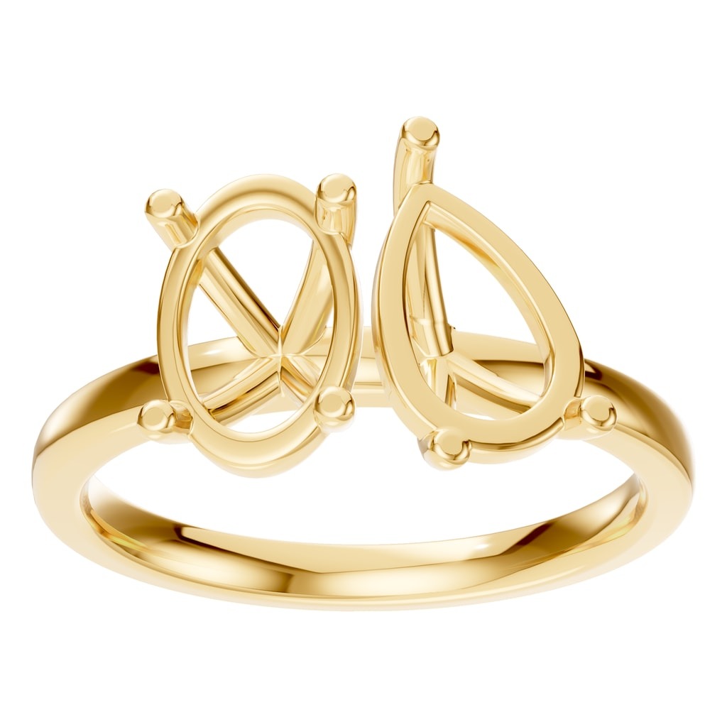 RI-9986 Yellow Gold Ring UNSET - Front View
