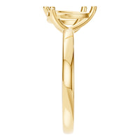 RI-9986 Yellow Gold Ring UNSET - Side View